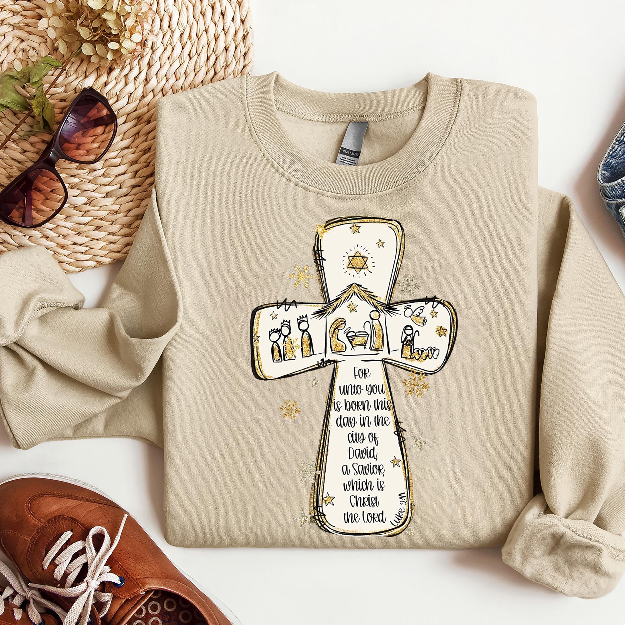 Coquette Glitter Jesus Cross Sweatshirt, Jesus is the reason Sweatshirt, Coquette Jesus . ILAF17